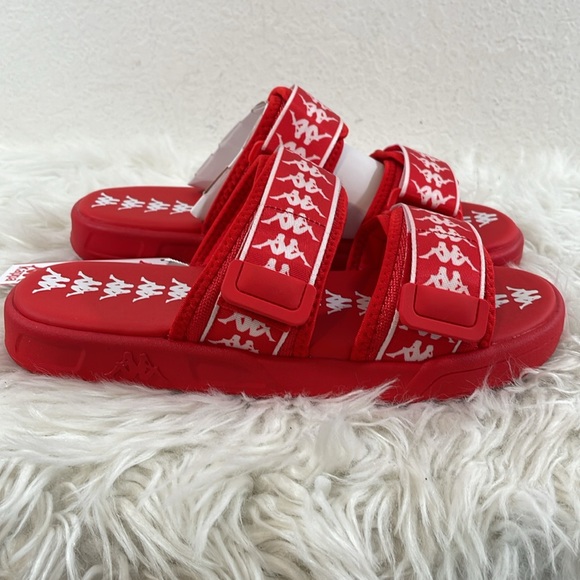 KAPPA 222 BANDA ASTER 1 SANDALS SLIDES - RED WHITE SIZE 11 NEW - Picture 4 of 15